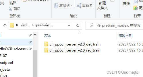 预训练模型权重